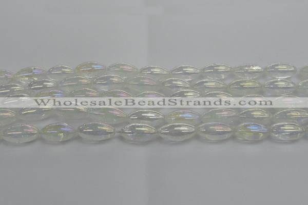 CNC212 15.5 inches 10*20mm rice AB-color white crystal beads