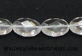 CNC26 13*18mm faceted oval grade AB natural white crystal beads