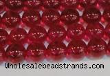 CNC410 15.5 inches 4mm round dyed natural white crystal beads