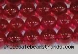 CNC412 15.5 inches 8mm round dyed natural white crystal beads