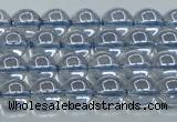 CNC509 15.5 inches 6mm round dyed natural white crystal beads