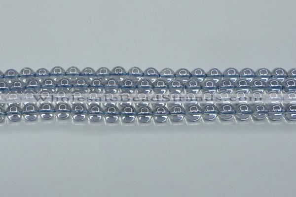 CNC511 15.5 inches 10mm round dyed natural white crystal beads