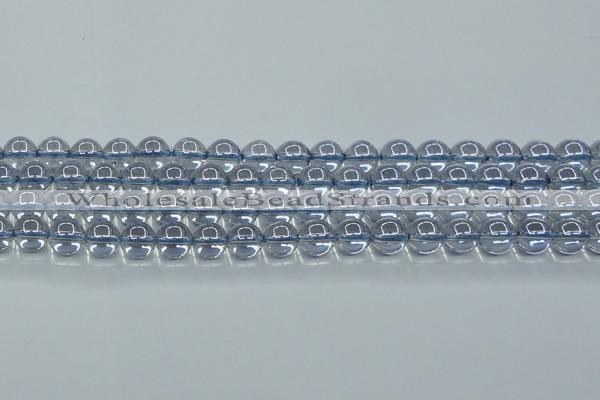 CNC512 15.5 inches 12mm round dyed natural white crystal beads