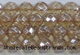 CNC519 15.5 inches 10mm faceted round dyed natural white crystal beads