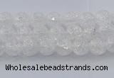 CNC550 15.5 inches 4mm round natural crackle white crystal beads