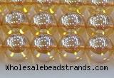 CNC578 15.5 inches 10mm round plated natural white crystal beads