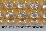 CNC579 15.5 inches 12mm round plated natural white crystal beads