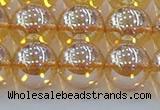 CNC580 15.5 inches 14mm round plated natural white crystal beads