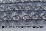 CNC594 15.5 inches 6mm round plated natural white crystal beads