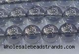 CNC595 15.5 inches 8mm round plated natural white crystal beads