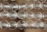 CNC700 15.5 inches 3mm faceted round white crystal beads