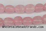 CNG07 15.5 inches 9*12mm nuggets rose quartz gemstone beads