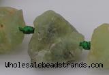 CNG1009 15.5 inches 15*25mm - 25*30mm nuggets green rutilated quartz beads