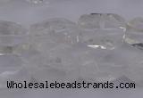 CNG1055 15.5 inches 12*16mm - 15*20mm faceted nuggets white crystal beads