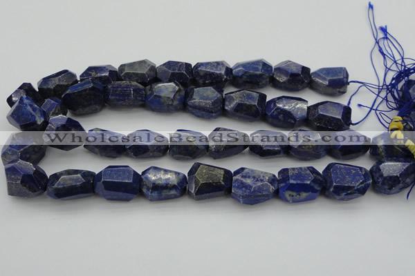 CNG1089 15.5 inches 15*20mm - 18*25mm faceted nuggets lapis lzuli beads