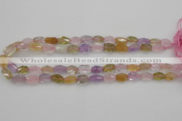 CNG1102 15.5 inches 8*12mm - 10*14mm faceted nuggets mixed quartz beads