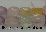 CNG1103 15.5 inches 12*16mm - 13*18mm faceted nuggets mixed quartz beads