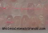 CNG1177 15.5 inches 6*14mm - 8*14mm nuggets rose quartz beads