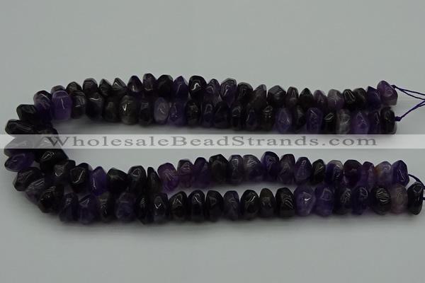 CNG1180 15.5 inches 6*14mm - 8*14mm nuggets amethyst beads