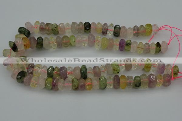 CNG1182 15.5 inches 6*14mm - 8*14mm nuggets mixed quartz beads