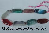 CNG1226 15.5 inches 20*35mm - 24*45mm freeform agate beads