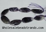 CNG1227 15.5 inches 20*40mm - 25*50mm freeform amethyst beads