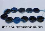 CNG1337 15.5 inches 32*35mm faceted freeform agate beads