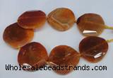 CNG1347 15.5 inches 52*55mm faceted freeform agate beads