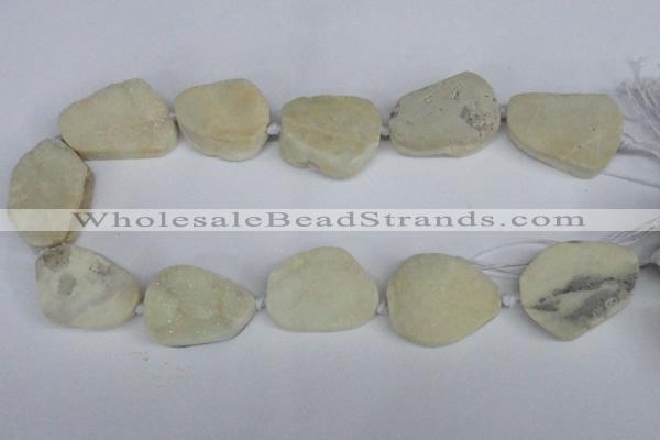 CNG1415 15.5 inches 25*35mm - 30*40mm freeform agate beads