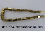 CNG1580 15.5 inches 10*15mm - 18*20mm nuggets plated quartz beads