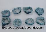 CNG1589 15.5 inches 30*35mm - 35*40mm freeform plated druzy agate beads