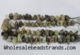 CNG1598 15.5 inches 10*14mm - 15*20mm nuggets green garnet beads