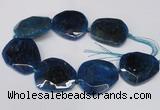 CNG1607 15.5 inches 45*50mm faceted freeform agate beads