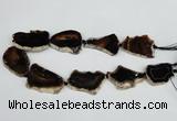 CNG1615 15.5 inches 25*35mm - 30*45mm freeform agate gemstone beads