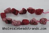 CNG1649 15.5 inches 22*30mm - 25*45mm nuggets plated druzy agate beads