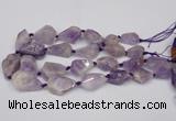 CNG1706 15.5 inches 15*20mm - 18*35mm nuggets lavender amethyst beads