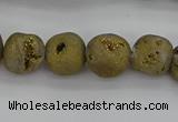 CNG2011 15.5 inches 8*10mm - 10*14mm nuggets plated druzy agate beads