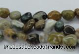 CNG209 15.5 inches 7*9mm nuggets ocean stone beads