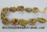 CNG2158 15.5 inches 25*35mm - 35*40mm nuggets druzy agate beads