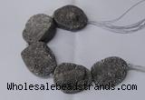 CNG2171 7.5 inches 25*35mm - 35*40mm freeform druzy agate beads