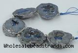 CNG2320 7.5 inches 25*35mm - 35*40mm freeform druzy agate beads