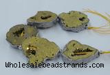 CNG2327 7.5 inches 35*40mm - 45*50mm freeform druzy agate beads