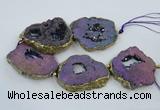 CNG2339 7.5 inches 40*50mm - 55*60mm freeform druzy agate beads