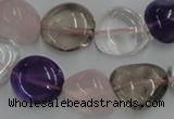 CNG235 15.5 inches 15*16mm nuggets mixed quartz beads