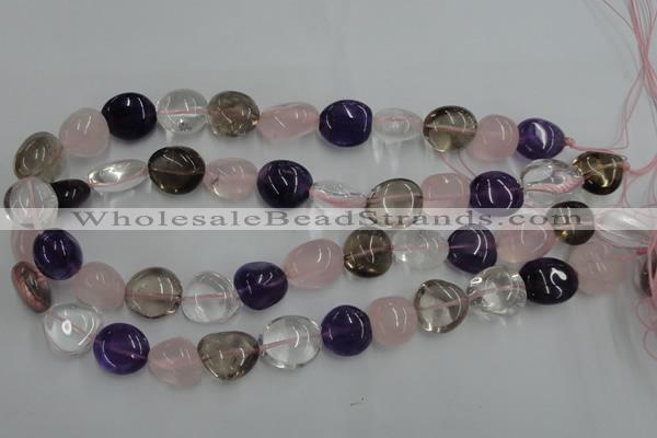 CNG235 15.5 inches 15*16mm nuggets mixed quartz beads