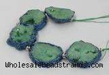 CNG2352 7.5 inches 25*35mm - 35*40mm freeform druzy agate beads