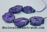 CNG2358 7.5 inches 40*50mm - 55*60mm freeform druzy agate beads