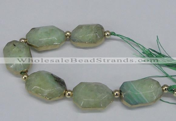 CNG2453 7.5 inches 20*25mm - 25*35mm faceted freeform agate beads