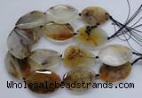 CNG2555 35*50mm - 40*55mm faceted freeform montana agate beads