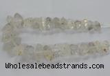 CNG2577 15.5 inches 10*20mm - 15*35mm faceted nuggets white crystal beads